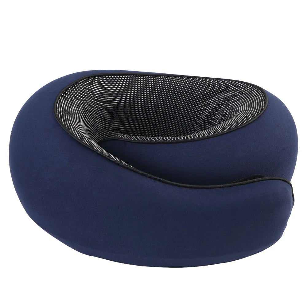 Travel Neck Pillow Memory Foam - Compact & Adjustable Support - Samyonix