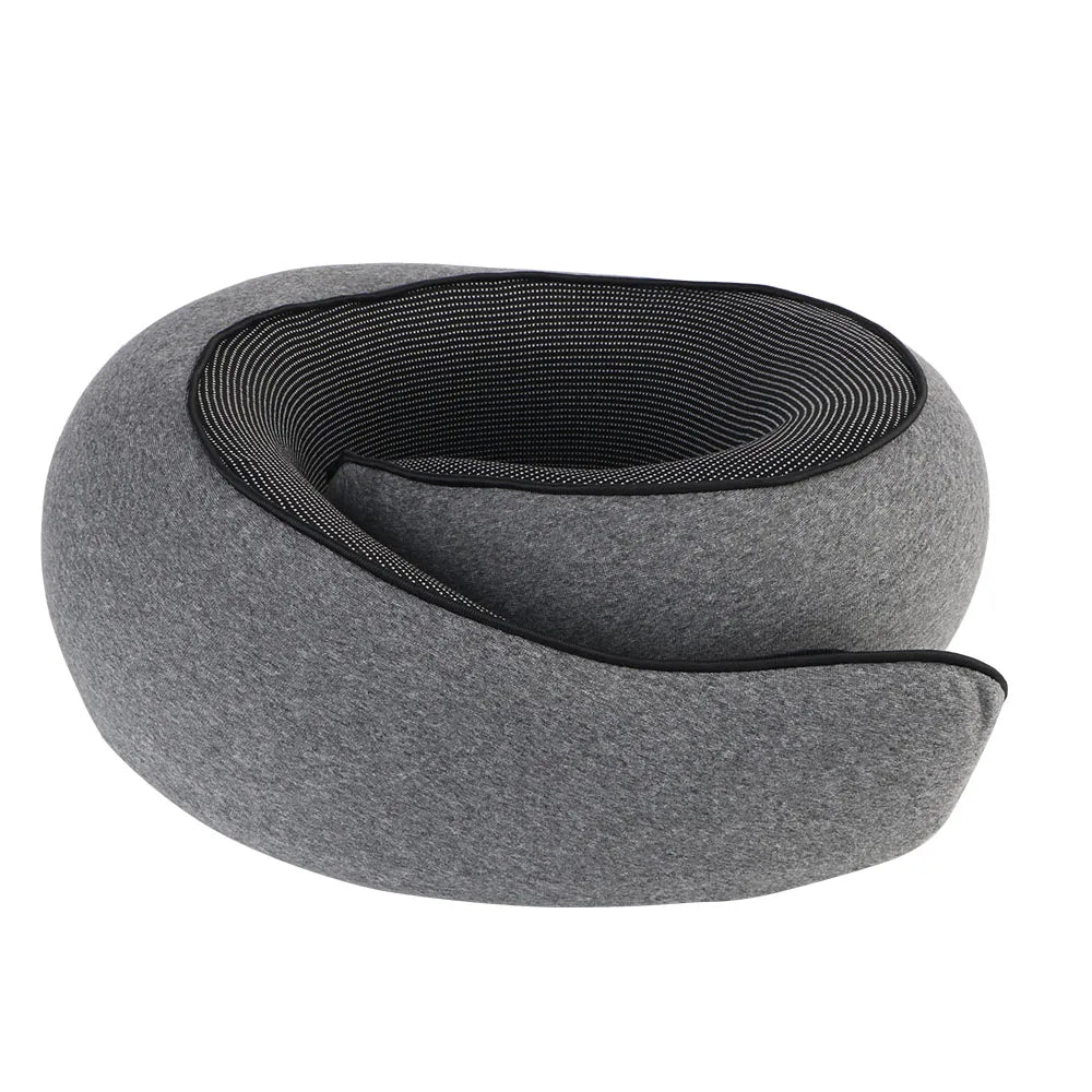 Travel Neck Pillow Memory Foam - Compact & Adjustable Support - Samyonix