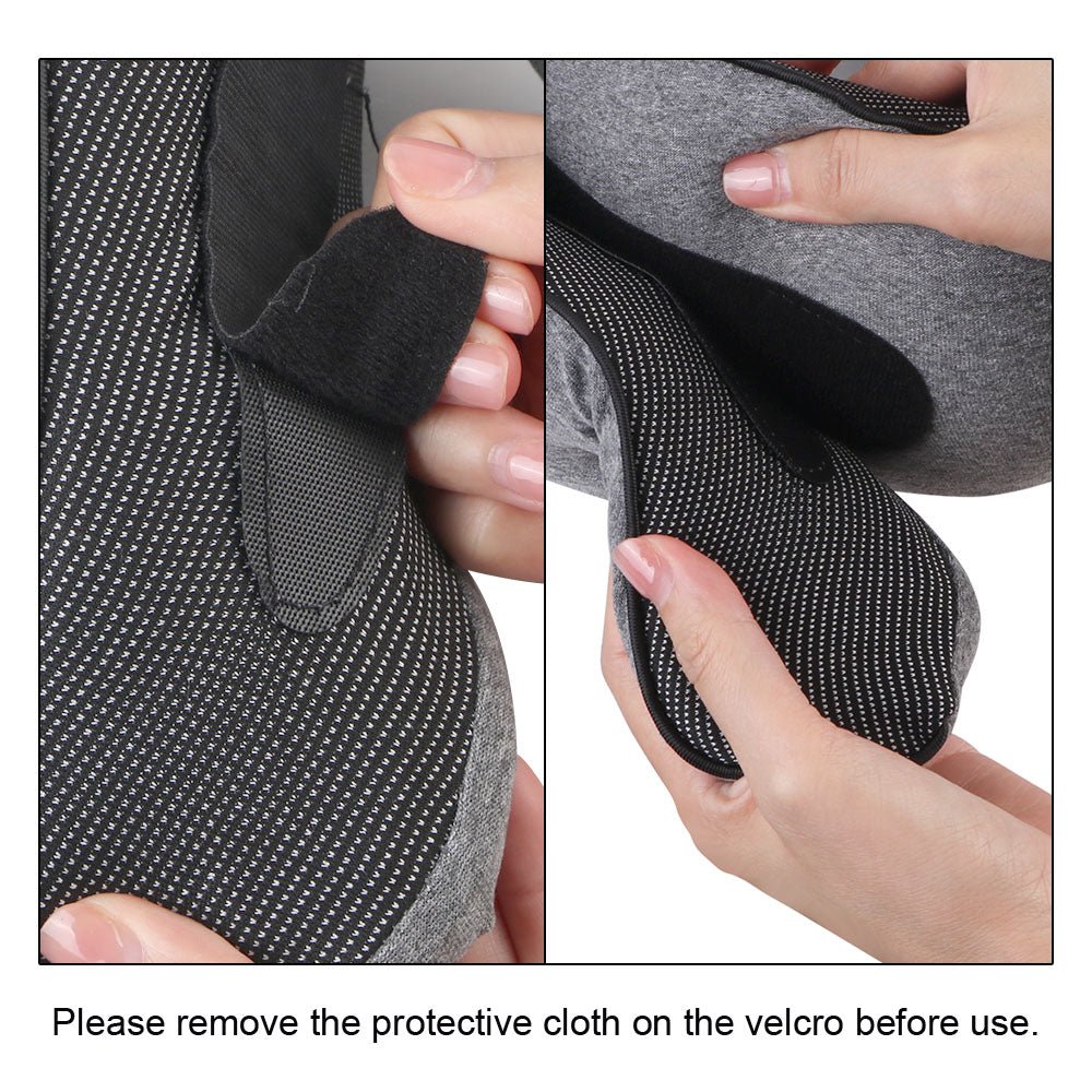 Travel Neck Pillow Memory Foam - Compact & Adjustable Support - Samyonix