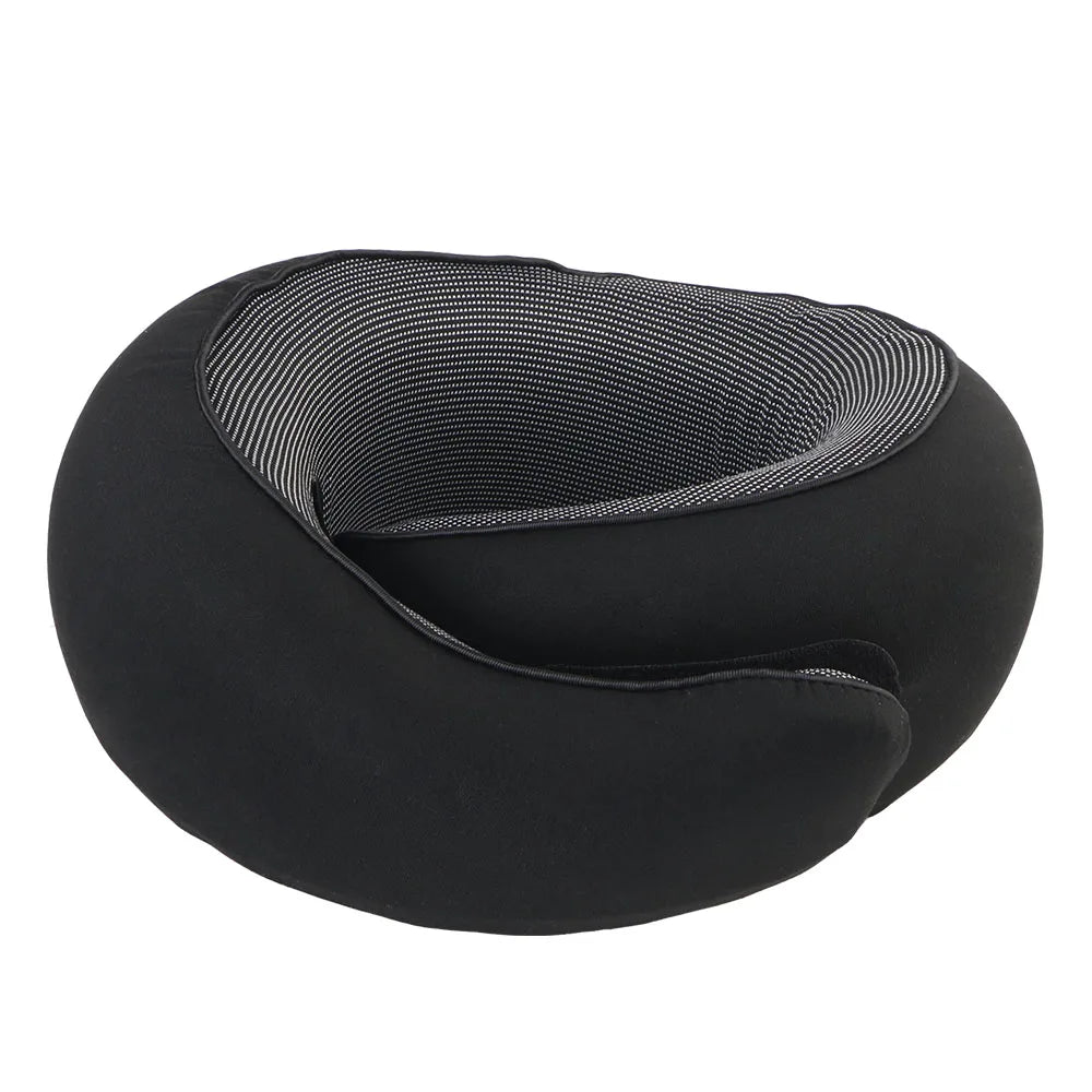 Travel Neck Pillow Memory Foam - Compact & Adjustable Support - Samyonix