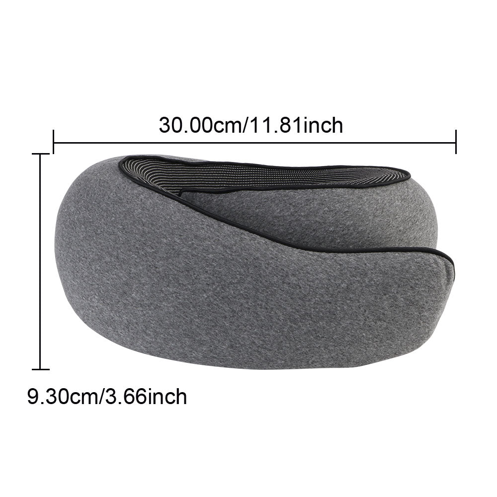 Travel Neck Pillow Memory Foam - Compact & Adjustable Support - Samyonix