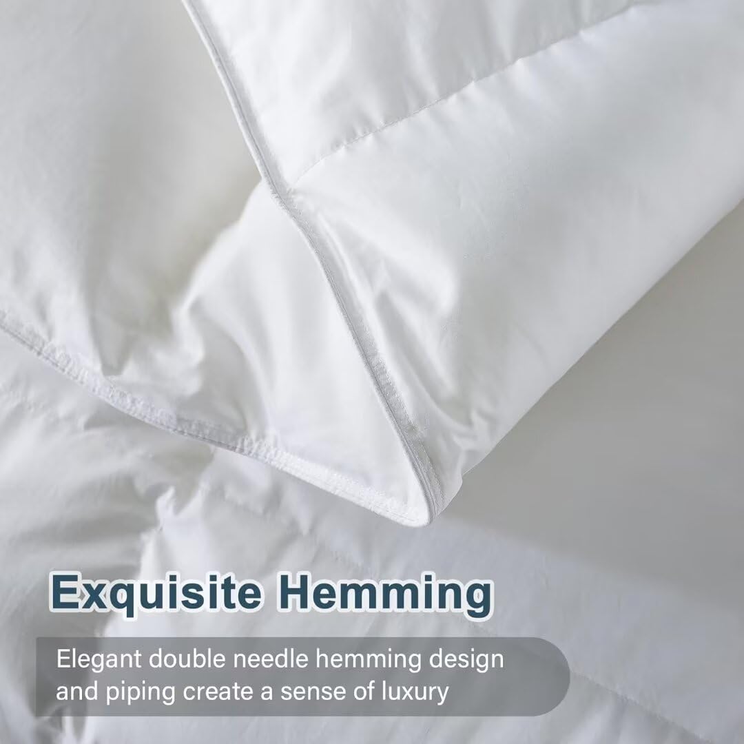 White Feather & Down Comforter - Hotel Collection Duvet Insert - Samyonix