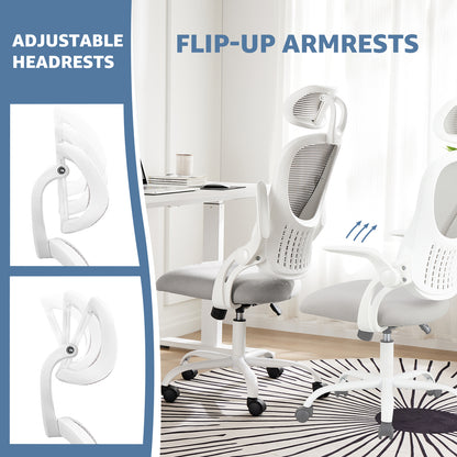 Ergonomic Mesh Office Chair - Flip - up Arms & Lumbar Support - Samyonix