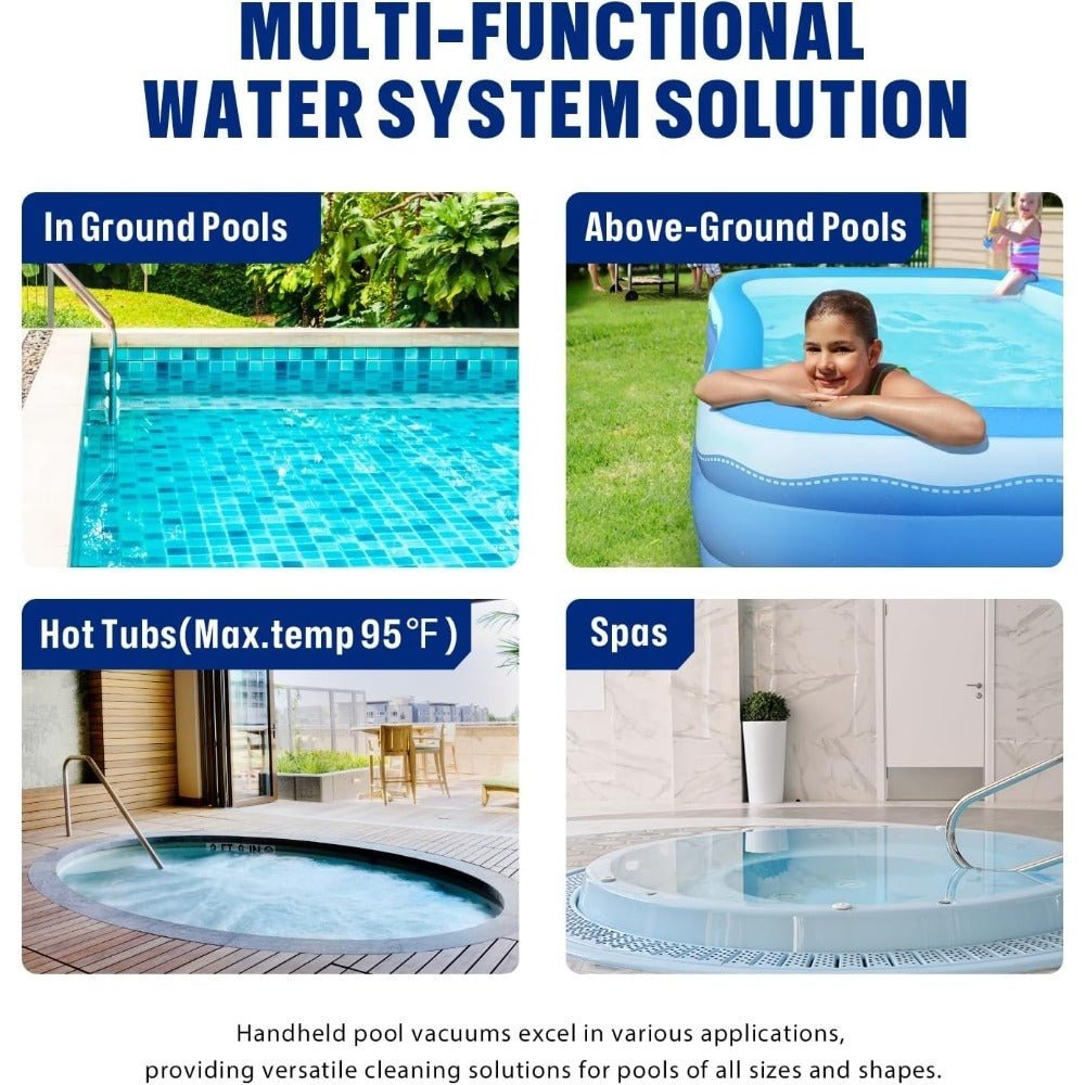 Cordless Pool Vacuum – Powerful 19 GPM Suction & Telescopic Pole - Samyonix