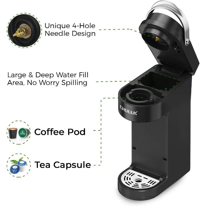 Single Serve Compact Travel Mug Ready Coffee Maker for K cups - Samyonix