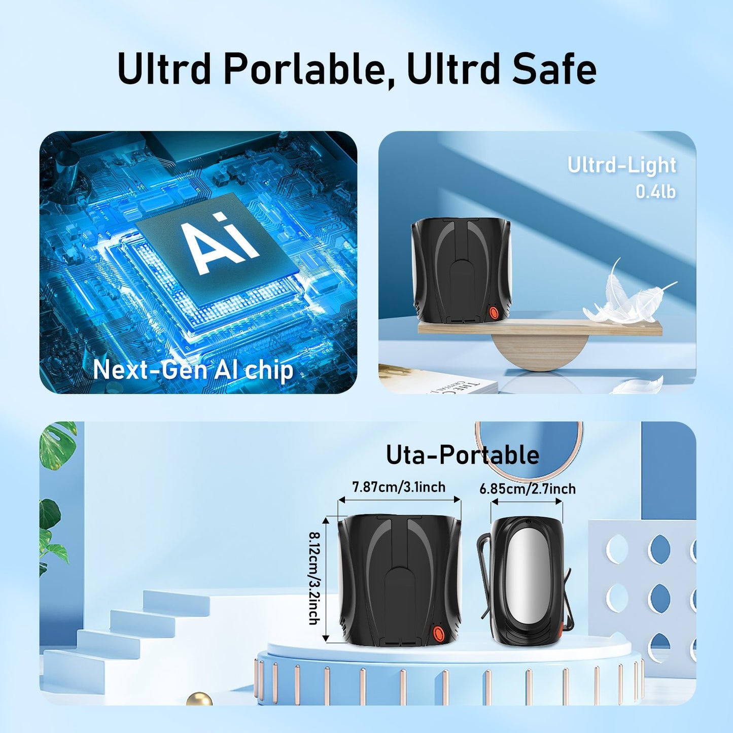 Portable Waist Fan – 6 Speeds, Turbo Airflow & 40‑Hour Battery Life - Samyonix