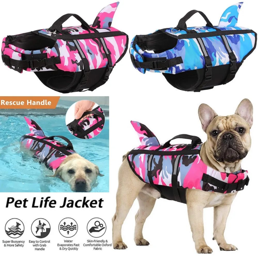 Pet Dog Life Jacket Shark Fin - Samyonix