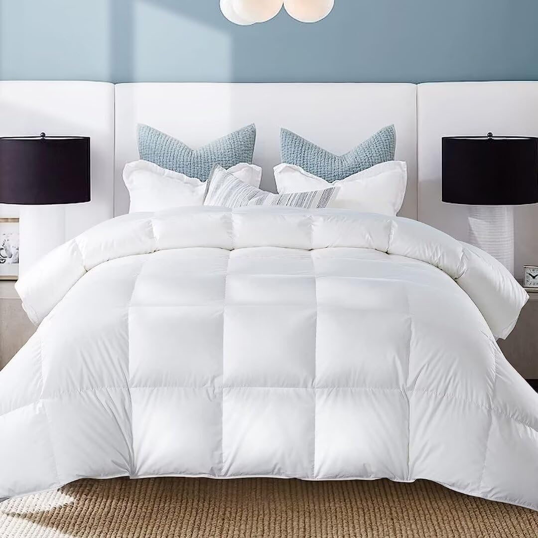 White Feather & Down Comforter - Hotel Collection Duvet Insert - Samyonix