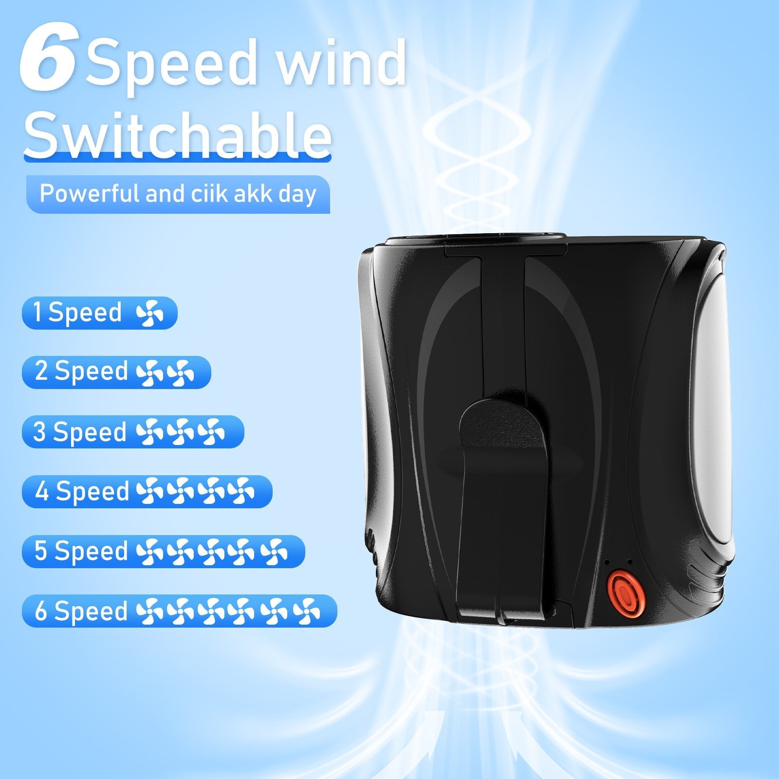 Portable Waist Fan – 6 Speeds, Turbo Airflow & 40‑Hour Battery Life - Samyonix