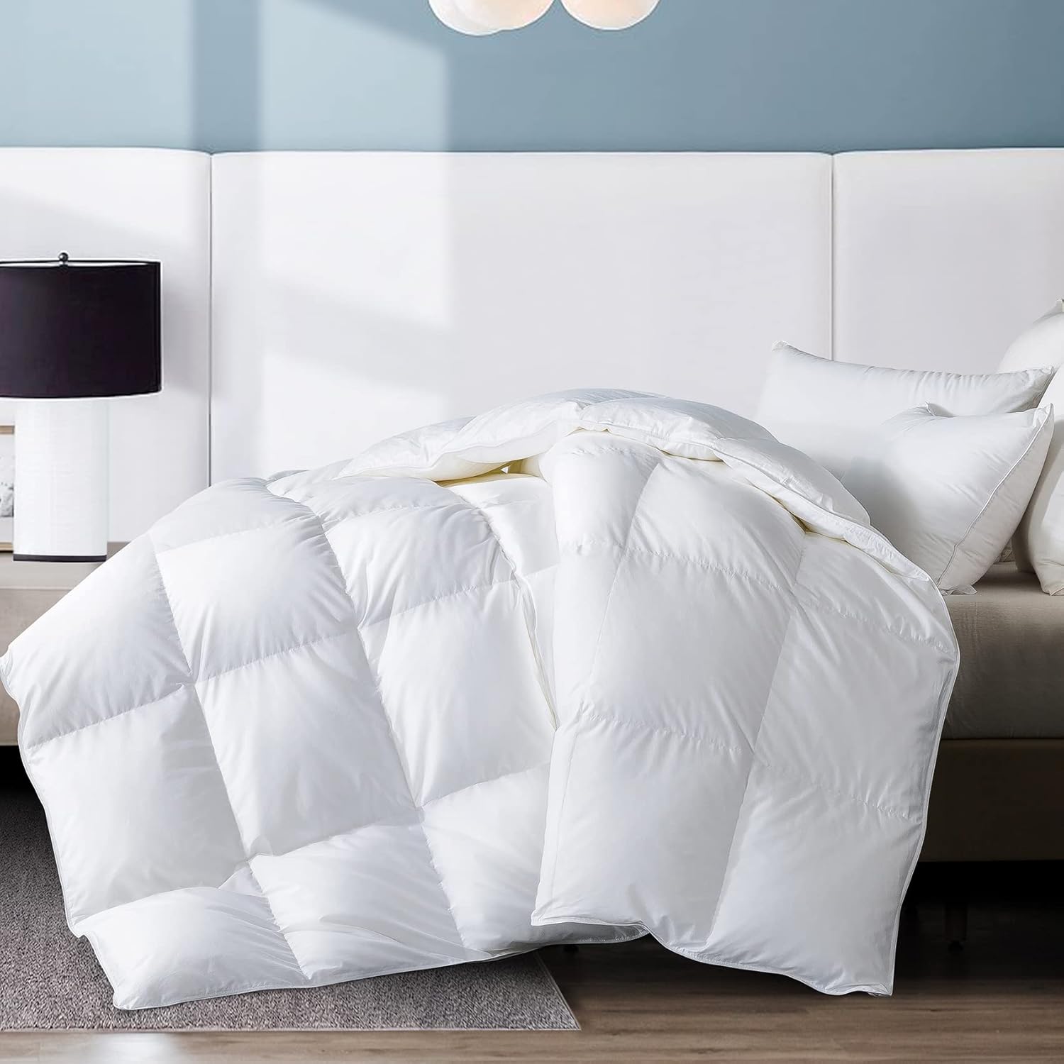 White Feather & Down Comforter - Hotel Collection Duvet Insert - Samyonix