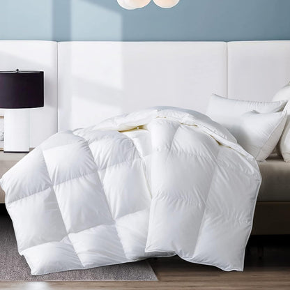 White Feather & Down Comforter - Hotel Collection Duvet Insert - Samyonix