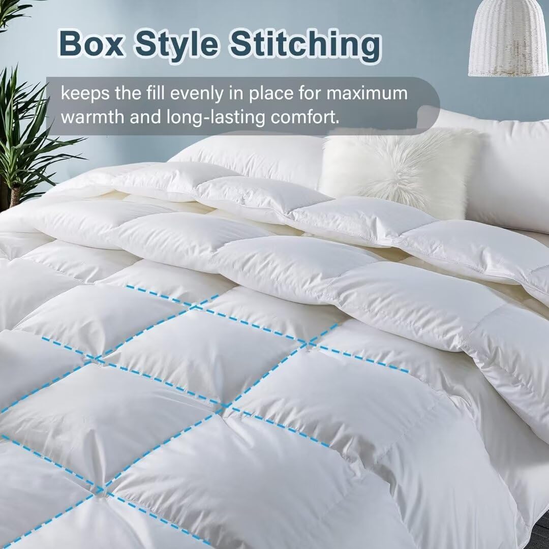 White Feather & Down Comforter - Hotel Collection Duvet Insert - Samyonix