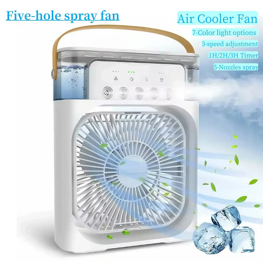 3‑in‑1 Air Cooler Fan – Portable AC + Humidifier & LED Mood Light - Samyonix