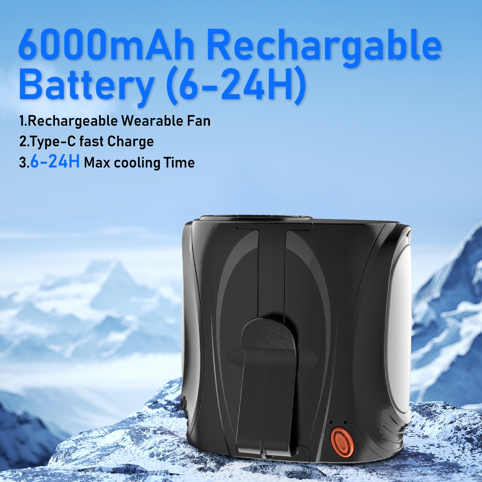 Portable Waist Fan – 6 Speeds, Turbo Airflow & 40‑Hour Battery Life - Samyonix