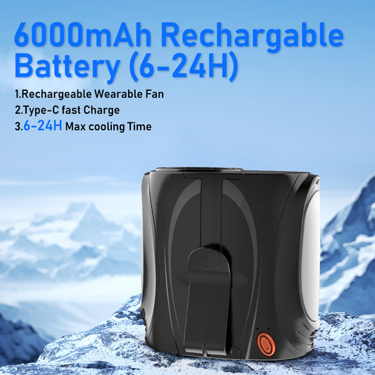 Portable Waist Fan – 6 Speeds, Turbo Airflow & 40‑Hour Battery Life - Samyonix