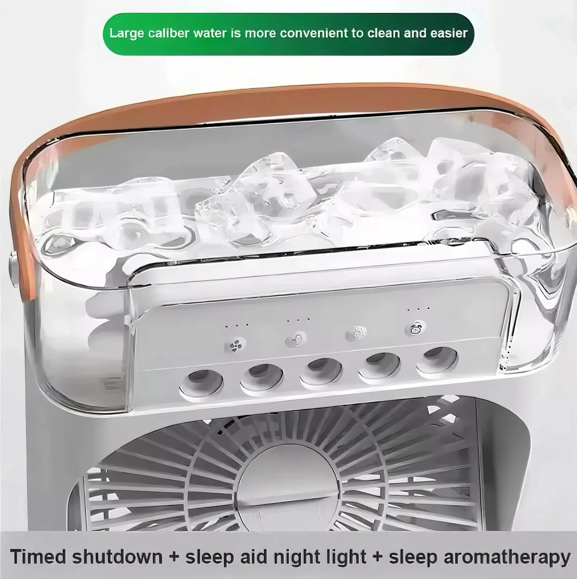 3‑in‑1 Air Cooler Fan – Portable AC + Humidifier & LED Mood Light - Samyonix