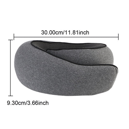 Travel Neck Pillow Memory Foam - Compact & Adjustable Support - Samyonix