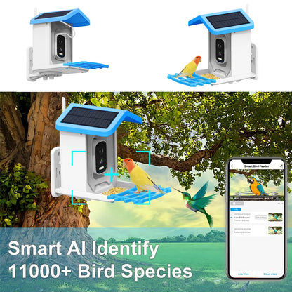 Solar Bird Feeder Camera - WiFi Smart Outdoor Feeder - Samyonix